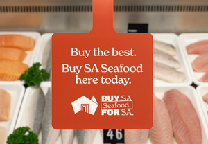 Buy SA Seafood. For SA. bundle of 5 shelf wobblers 90mm x 90mm, 85mm tail